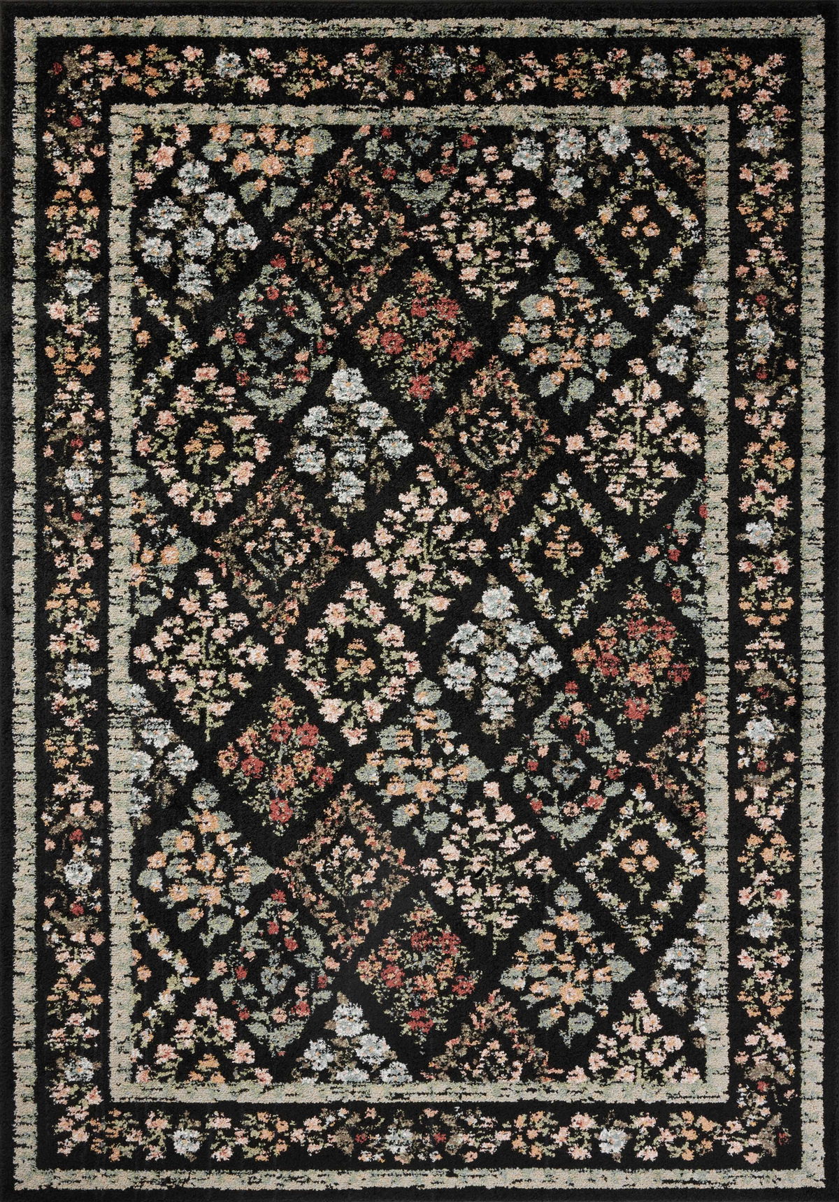 Rifle Paper Co. x Loloi Laurel Rug, 5'3" length x 7'8" width View 1