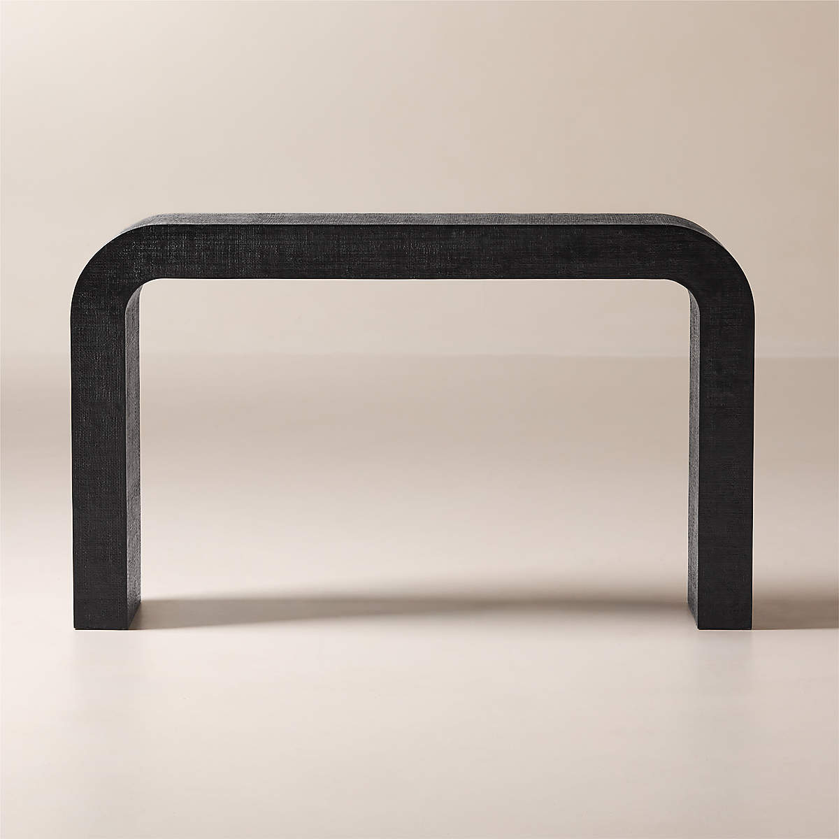 Online Designer Bedroom Crescent 52" Black Resin Console Table