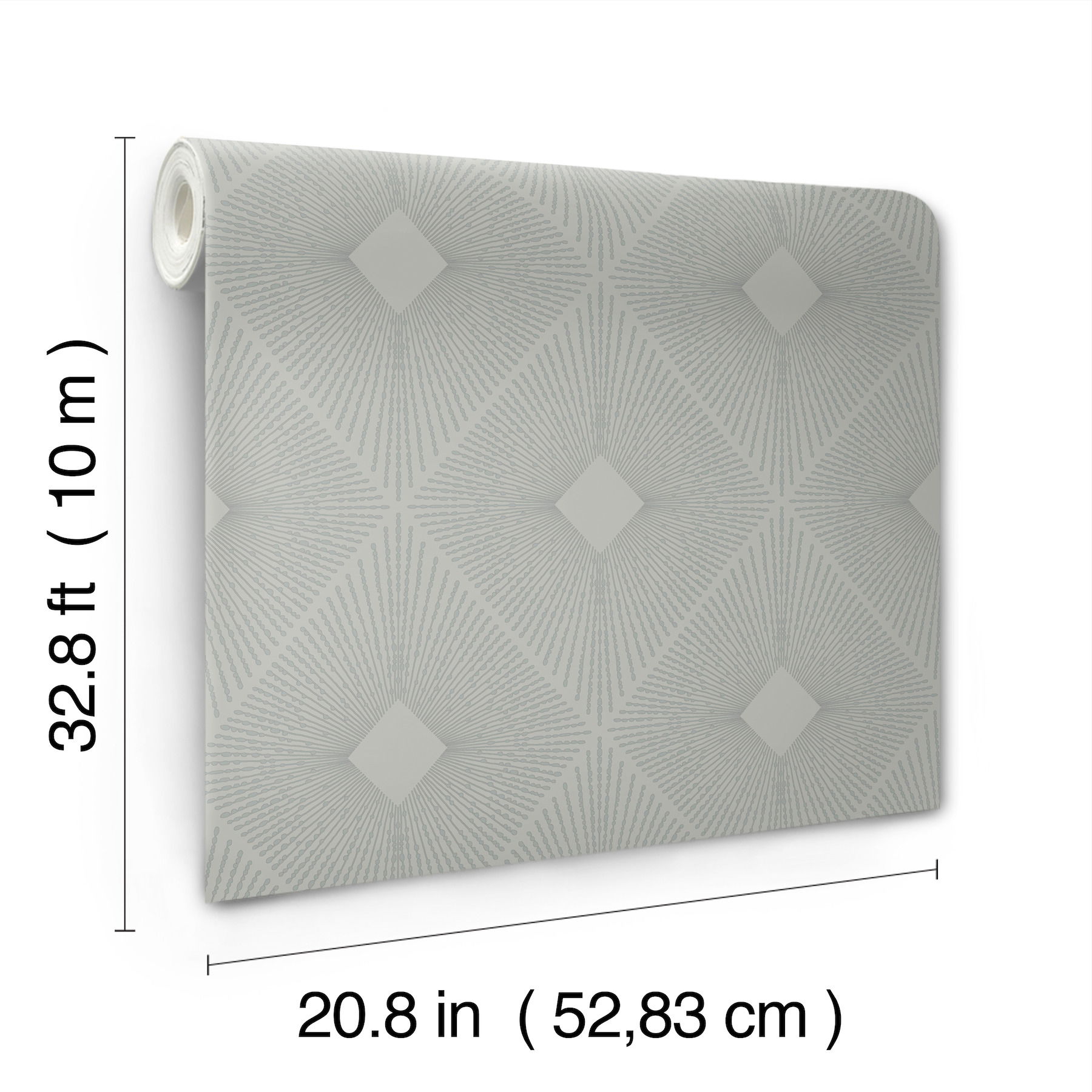 Harlowe Light Grey & Silver Wallpaper large image 