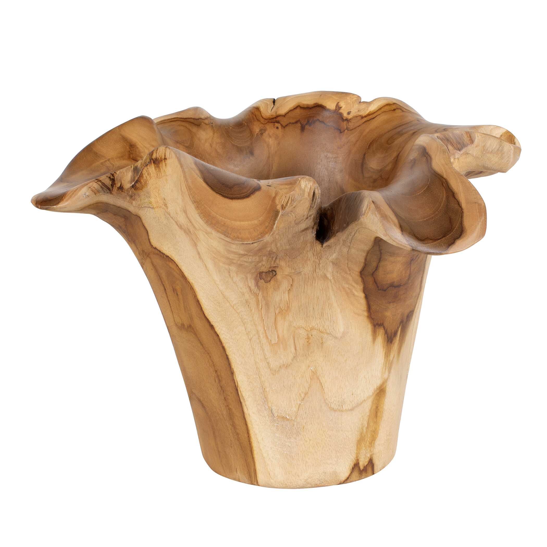 Teak Flow Natural Outdoor Bowl large image 