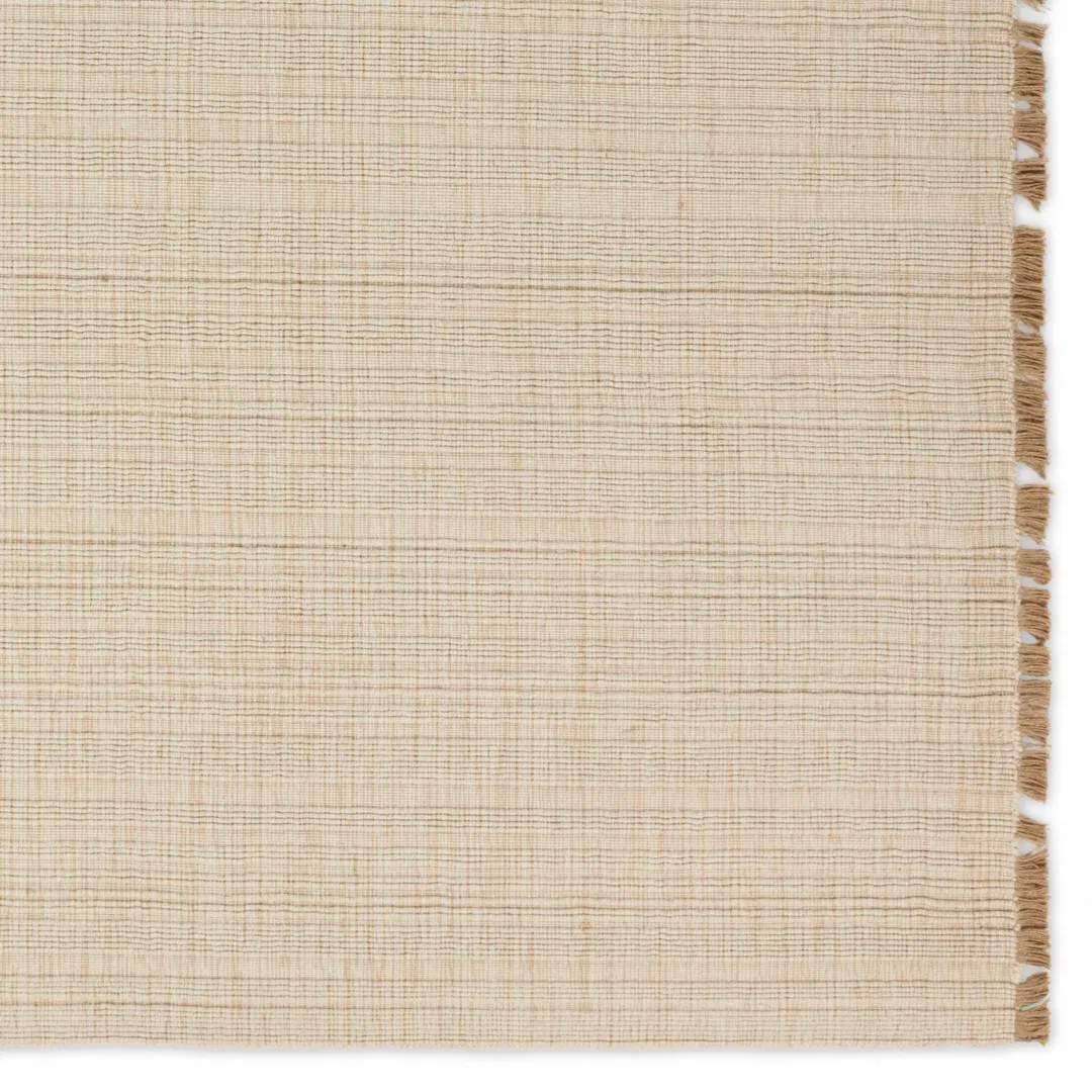 Bandera Handmade Solid Cream/Beige Area Rug (8'X10') large image 