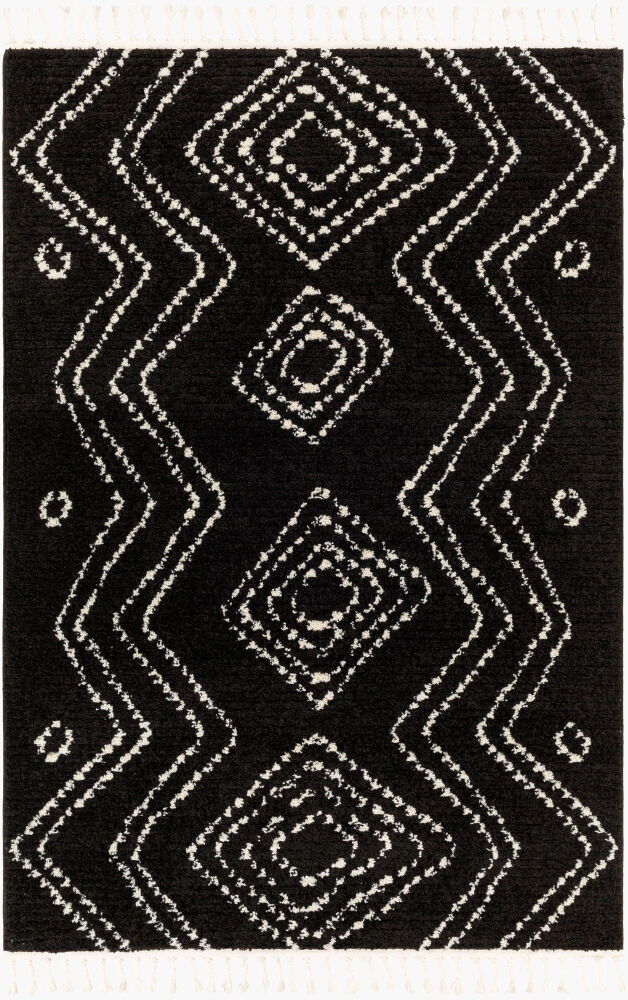 Casablanca Shag Machine Woven Rug, by Surya, 1'3.75" length x 1'3.75" width