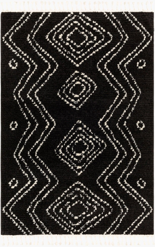 Casablanca Shag Machine Woven Rug, by Surya, 1'3.75" length x 1'3.75" width