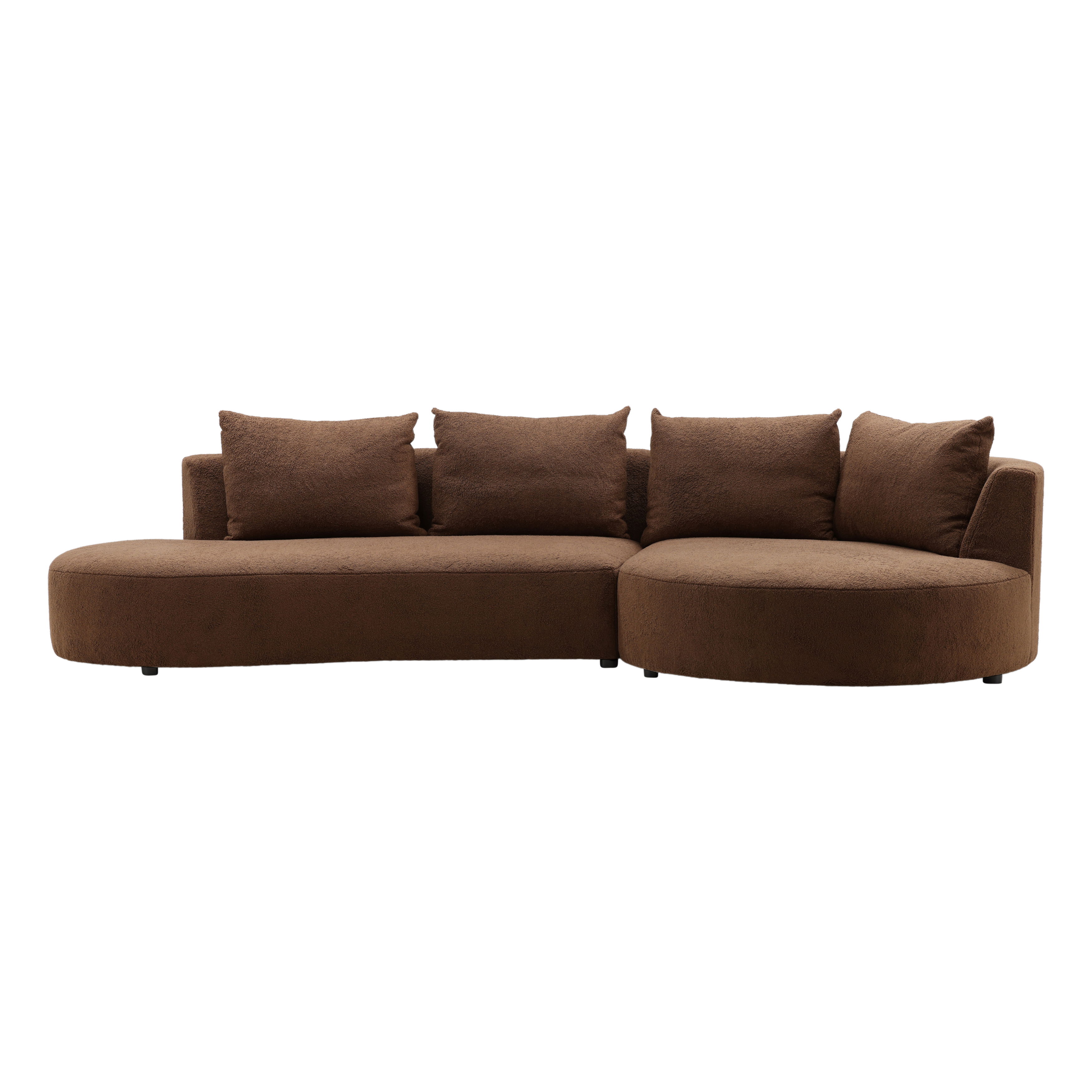 Sonia Chaise Sectional Brown large image 