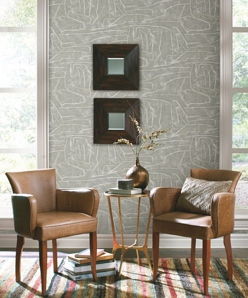 Urban Chalk Grey Peel & Stick Wallpaper