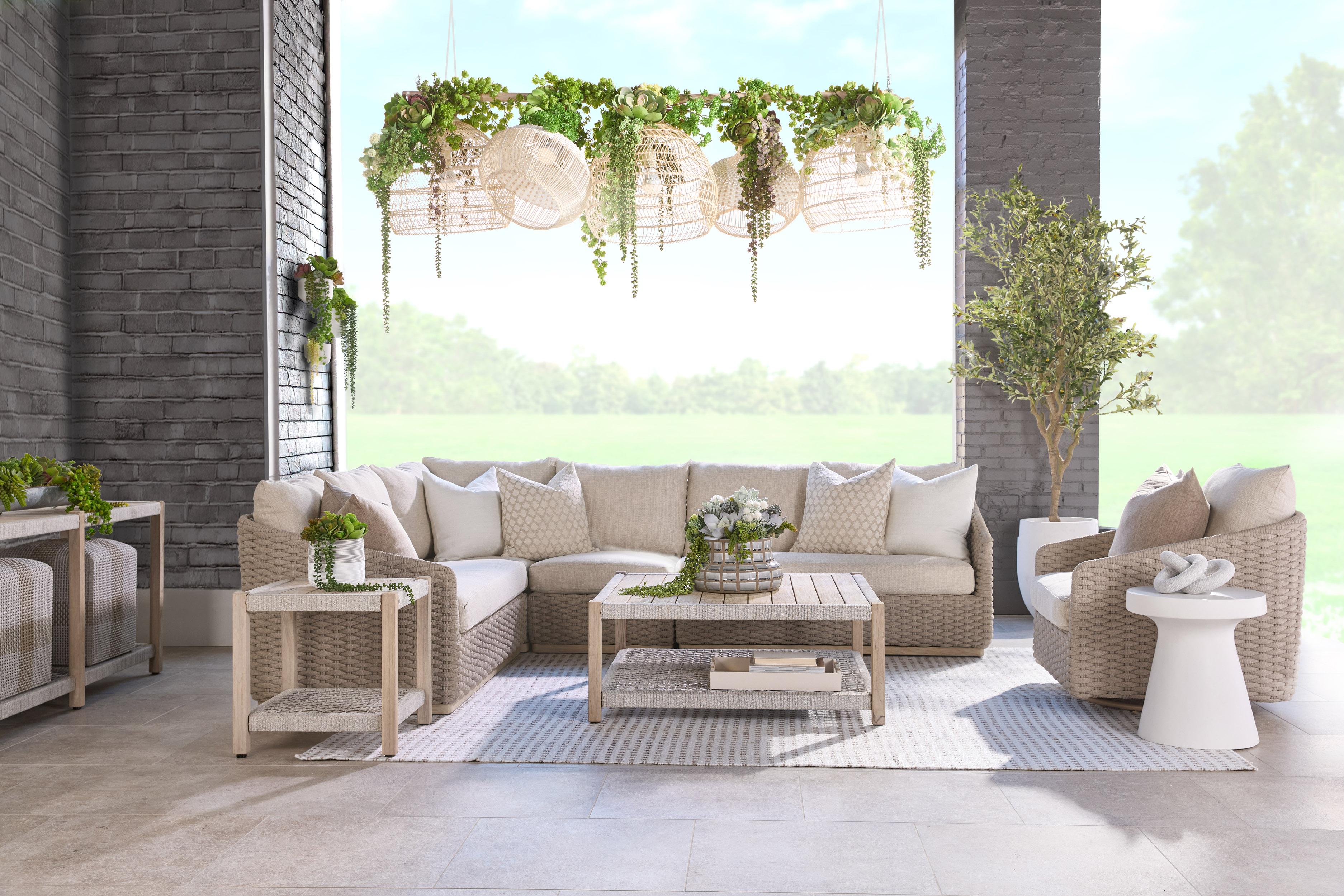 Caspian Outdoor Swivel Rocker Sofa Chair, Seating by Essentials for Living, 33" width x 36" height x 36" depth View 5