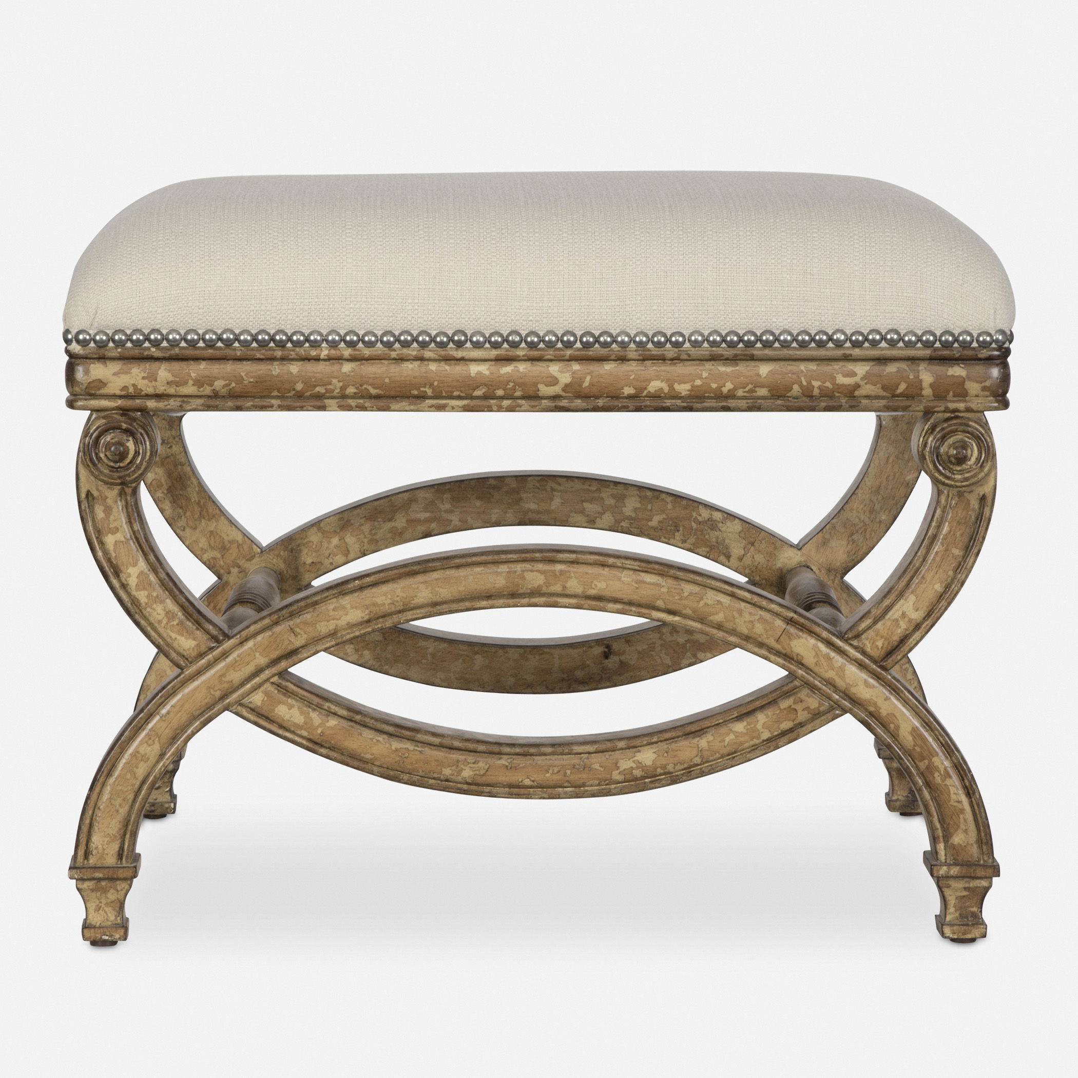 Karline Natural Linen Small Bench large image 