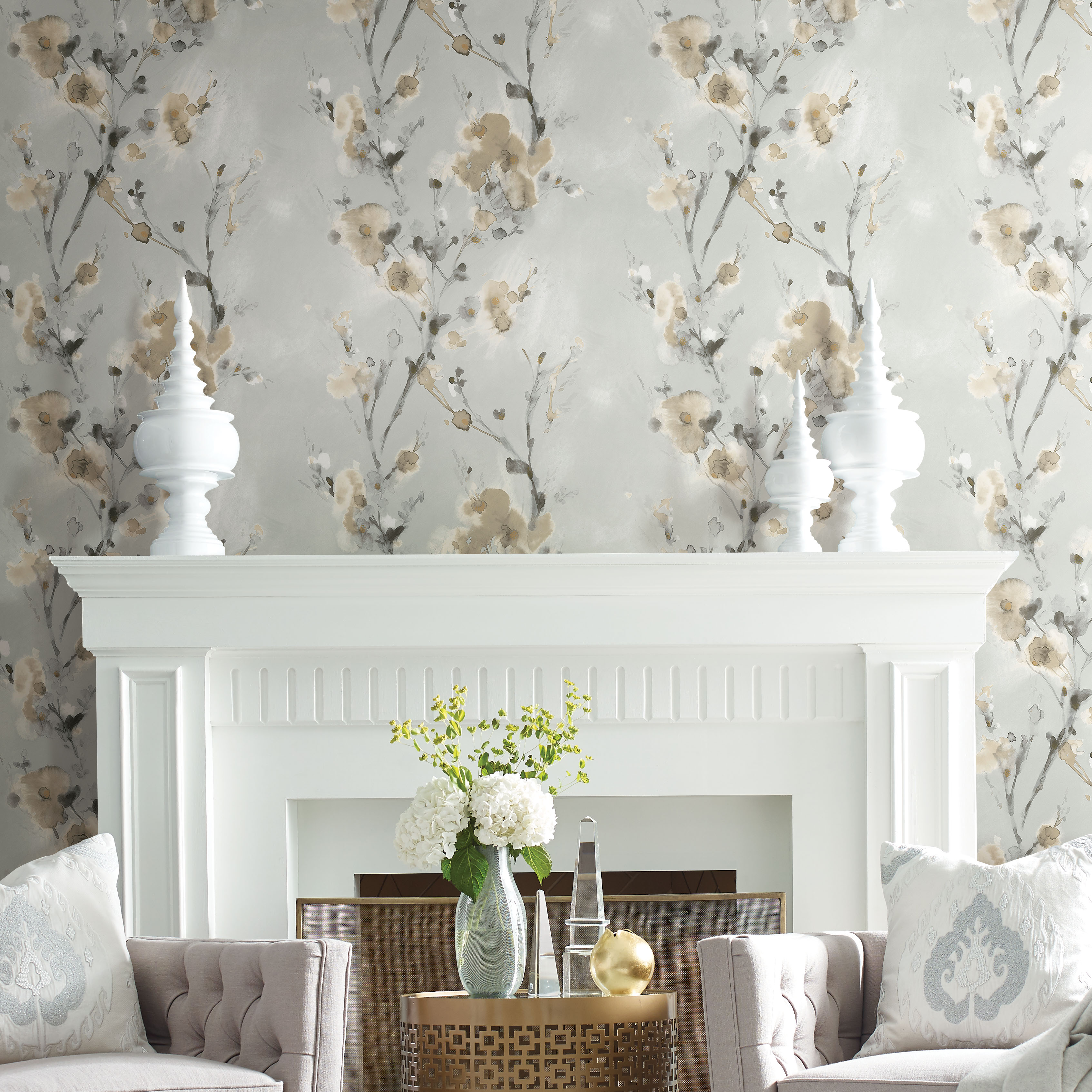 Charm Neutral Peel & Stick Wallpaper large image 