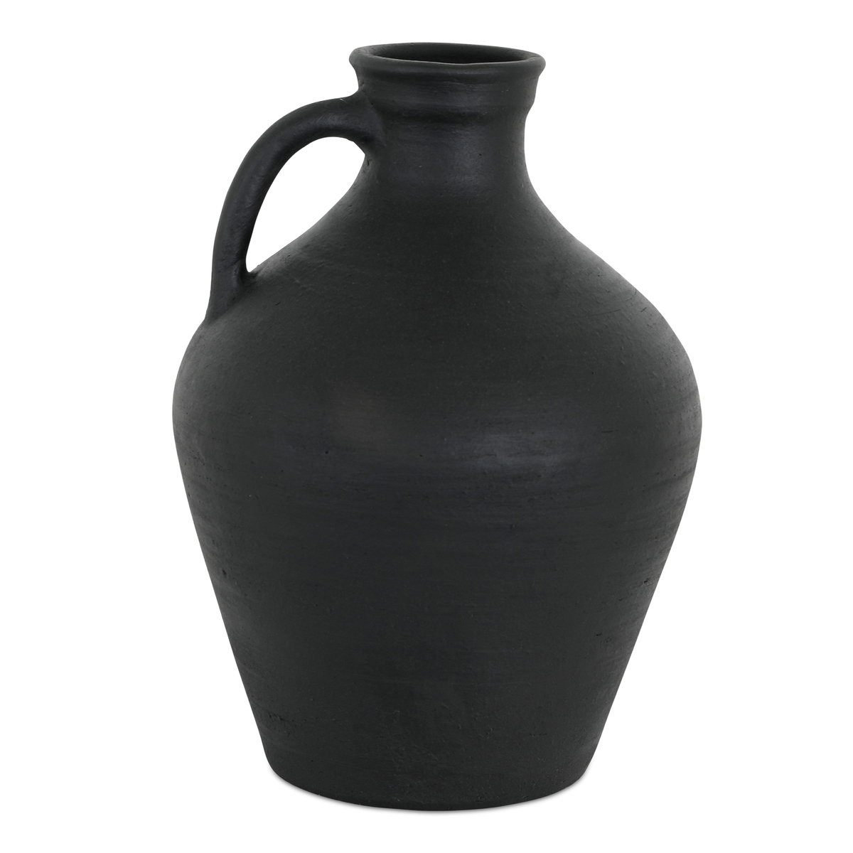 Lyra Vase Black Terracotta, by Moe's Home, 9.5" width x 13" height x 9.5" depth View 1