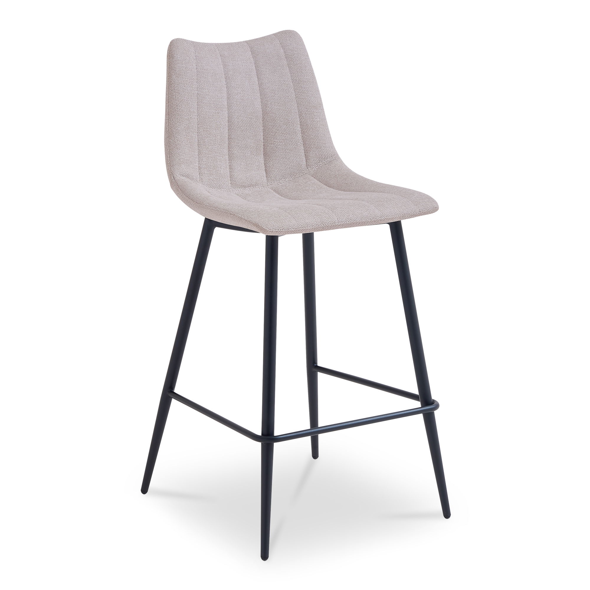 Alibi Bar Stool Beige-set Of Two, Counter & Bar Stool by Moe's Home, 17.7" width x 40.9" height x 20" depth View 2