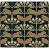 Tracery Blooms Black Metallic Wallpaper thumbnail 0
