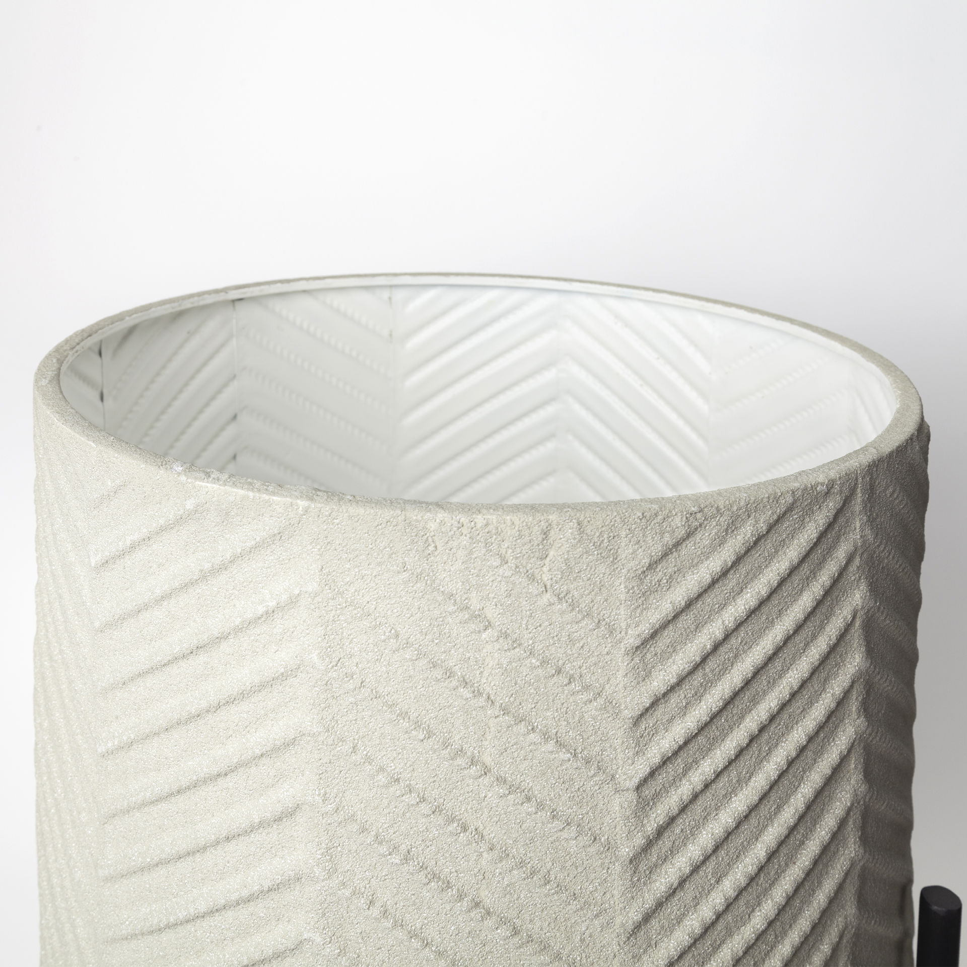 Mabel Set of Two 15.4 x 24.8 Eggshell Metal Top with Black Iron Base Plant Stands, Planter by Mercana, 15.35" length x 15.35" width x 24.8" height View 5