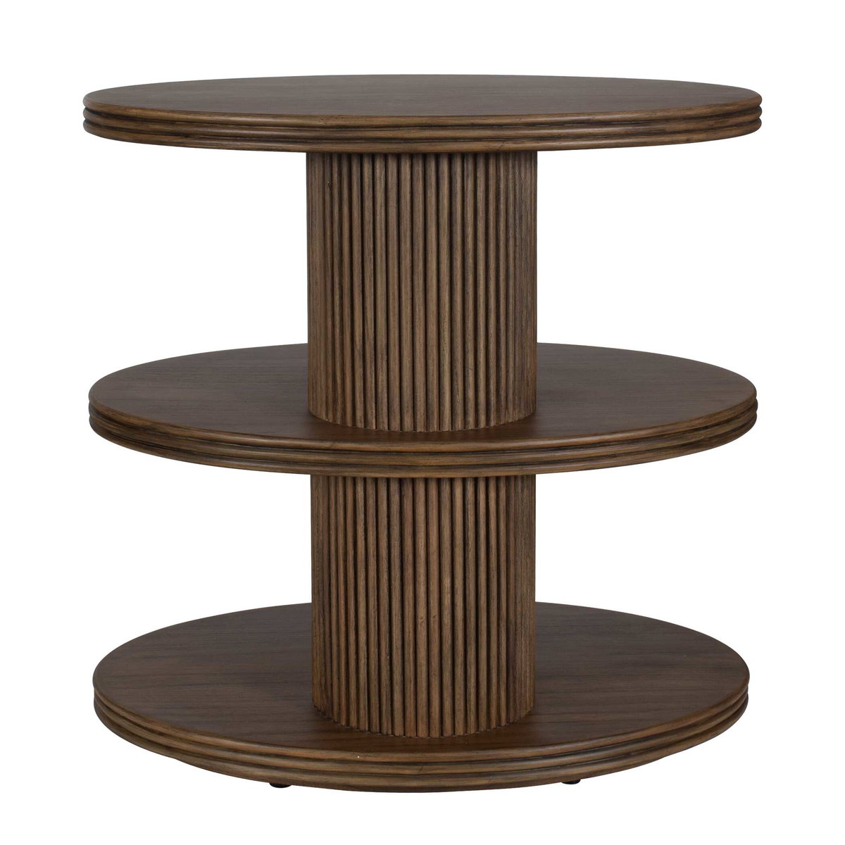 Top Tier Oval Walnut Side Table, Side & End Table by Uttermost, 25" width x 24.5" height x 18" depth View 4