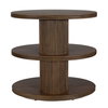 Top Tier Oval Walnut Side Table, Side & End Table by Uttermost, 25" width x 24.5" height x 18" depth thumbnail 4