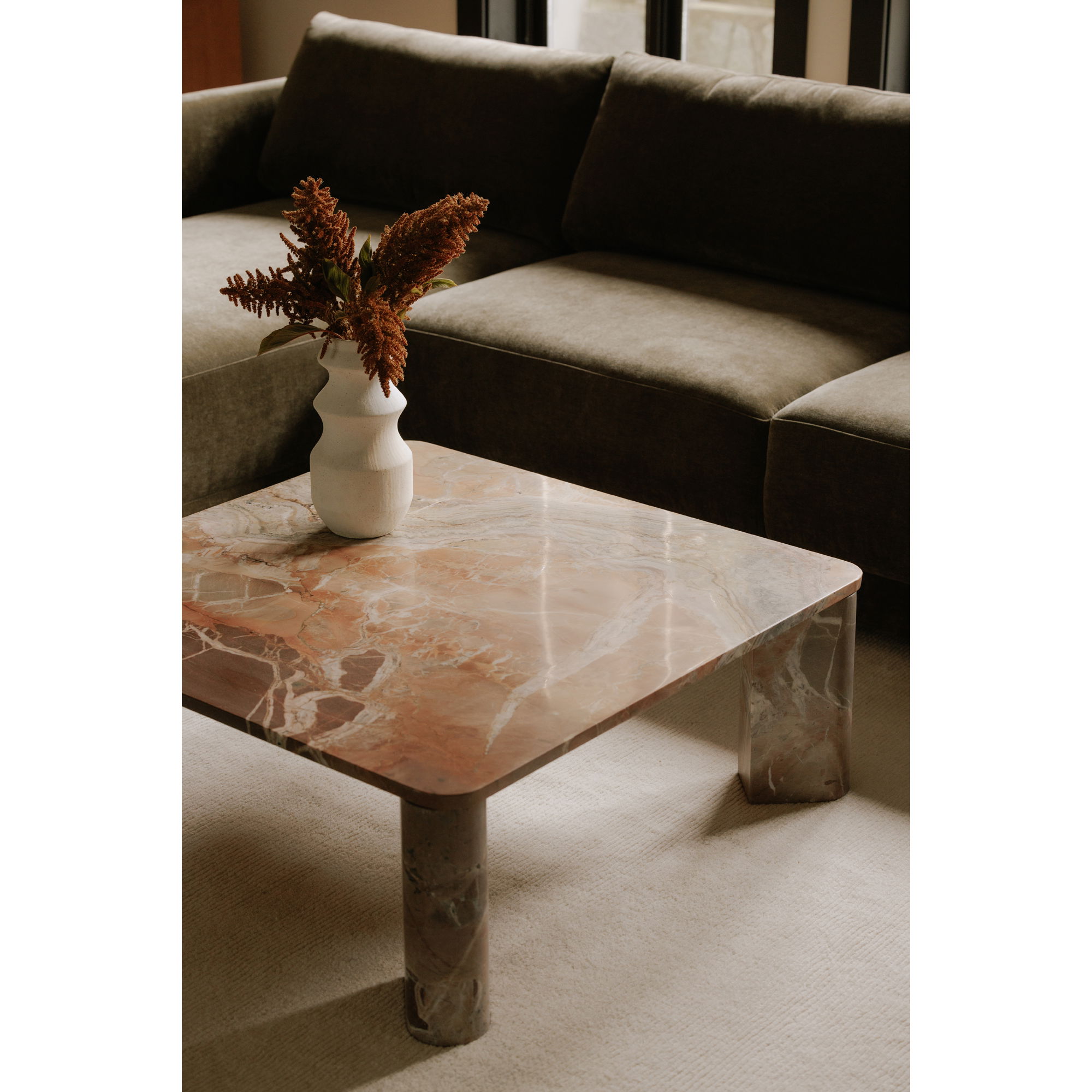 Segment Coffee Table Orange Levante Marble large image 