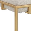 Paradox Small Gold & White Shearling Bench, Benche by Uttermost, 23.5" width x 20.75" height x 15.75" depth thumbnail 6