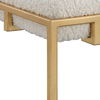 Paradox Small Gold & White Shearling Bench, Furniture by Uttermost, 23.5" width x 20.75" height x 15.75" depth thumbnail 6