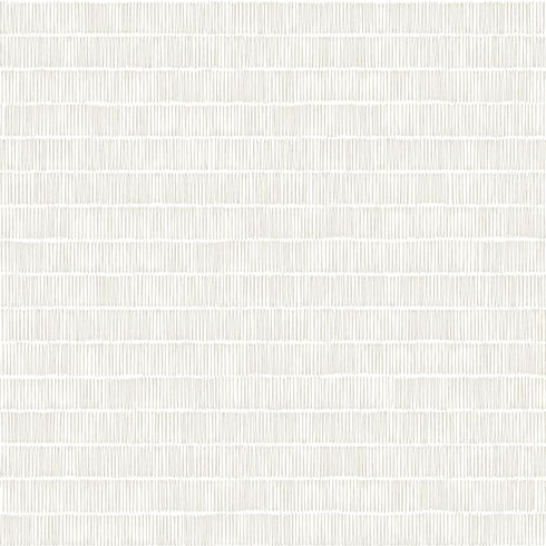 Horizontal Hash Marks White & Cream Wallpaper