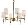 Welkin 6 Light Modern Chandelier, Ceiling Light by Uttermost, 30" width x 27.75" height x 30" diameter x 30" depth thumbnail 4