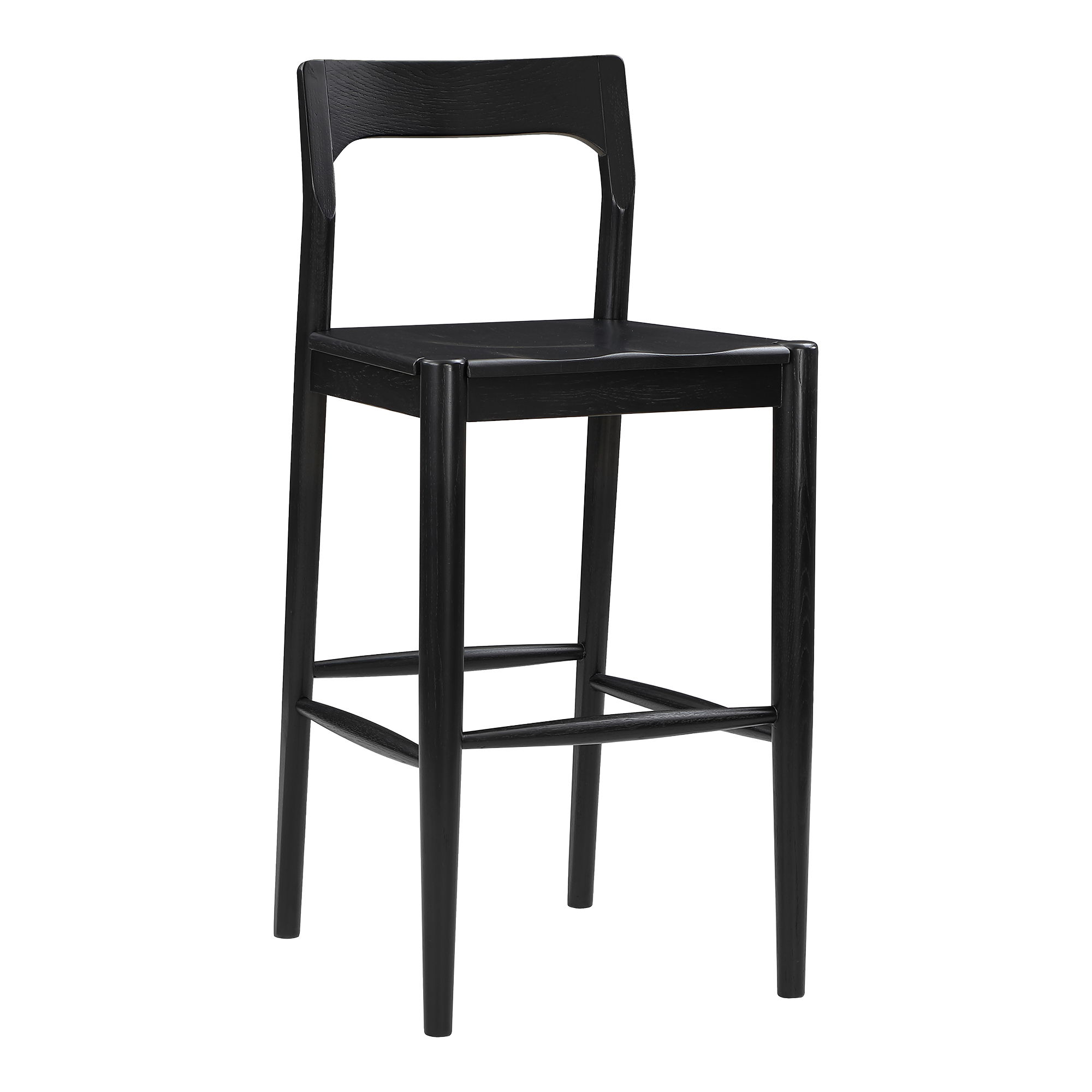Owing Barstool Black, Counter & Bar Stool by Moe's Home, 19.5" width x 42" height x 20" depth View 2