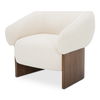 Otto Accent Chair Flecked Cream, by Moe's Home, 33.27" width x 29.5" height x 29.7" depth thumbnail 5