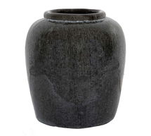 Online Designer Living Room Livian Handcrafted Stone Vase, Black