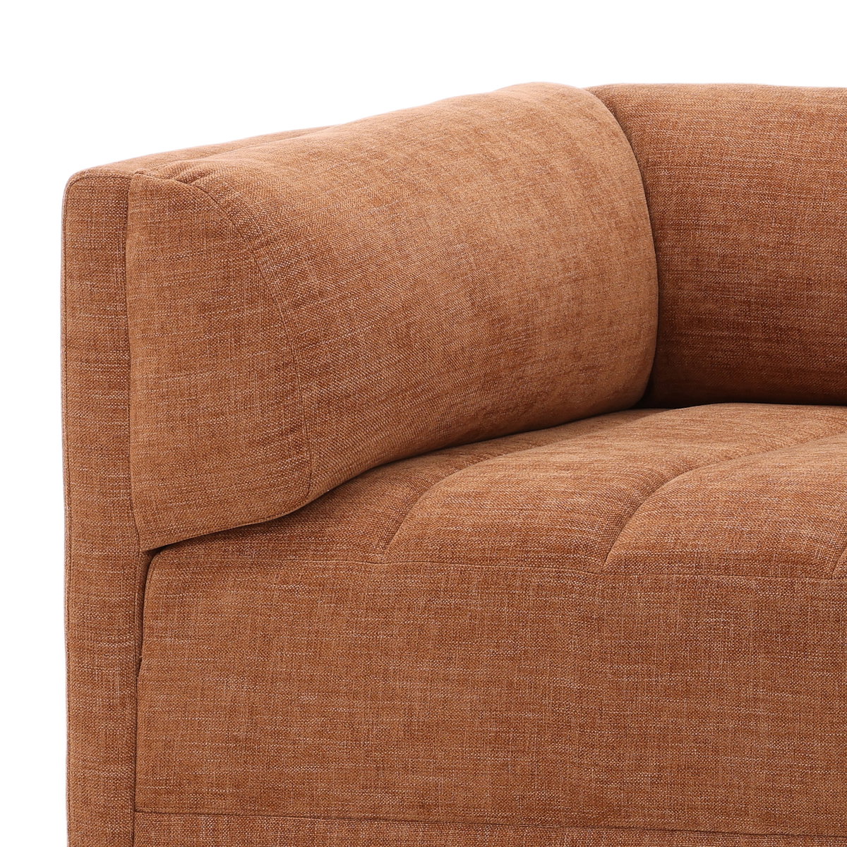 Magda Sofa Terracotta, Sofas & Sectional by Dovetail, 113.5" width x 29.43" height x 40.5" depth View 6