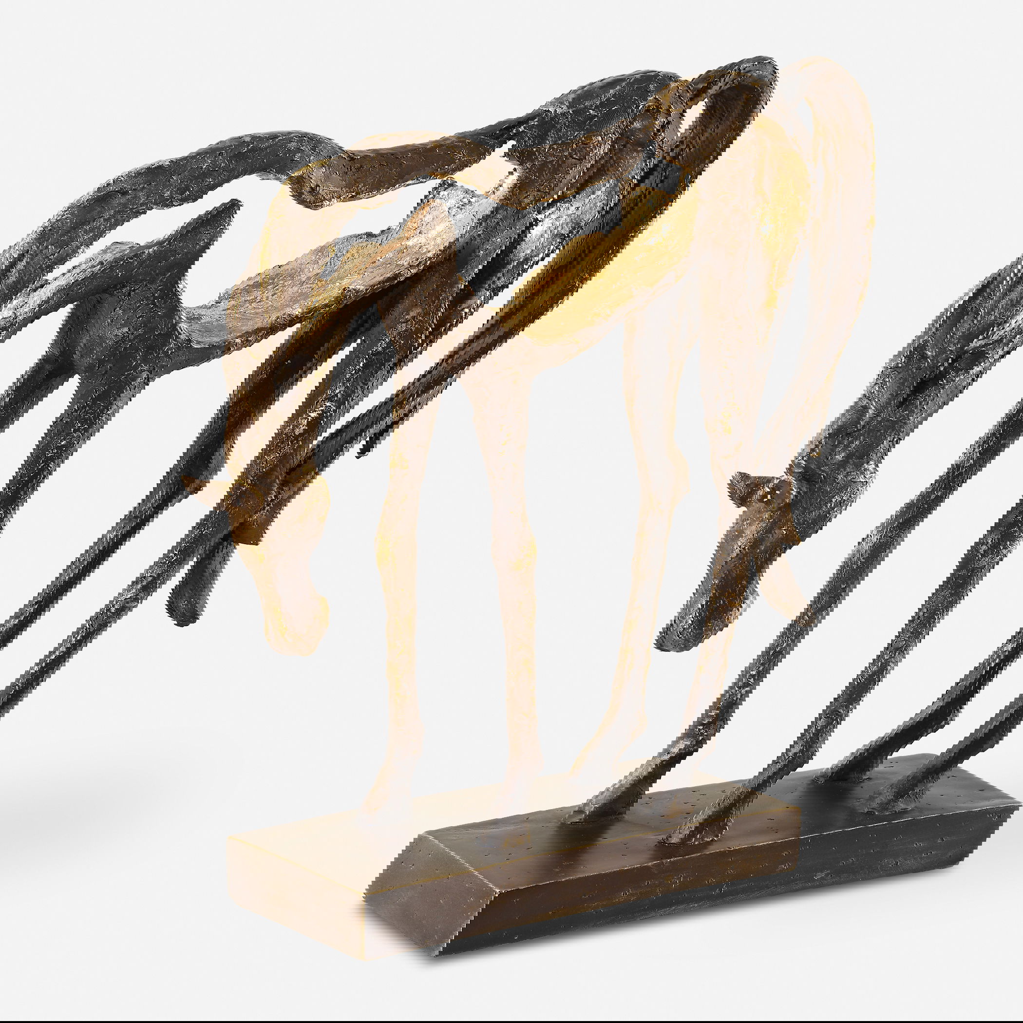 Openly Grazing Horse Sculpture, Decorative by Uttermost, 13" width x 13" height x 3.75" depth View 1