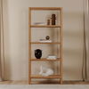 Nolan Bookcase Natural, Shelving & Bookcase by Moe's Home, 35" width x 80" height x 17.5" depth thumbnail 4