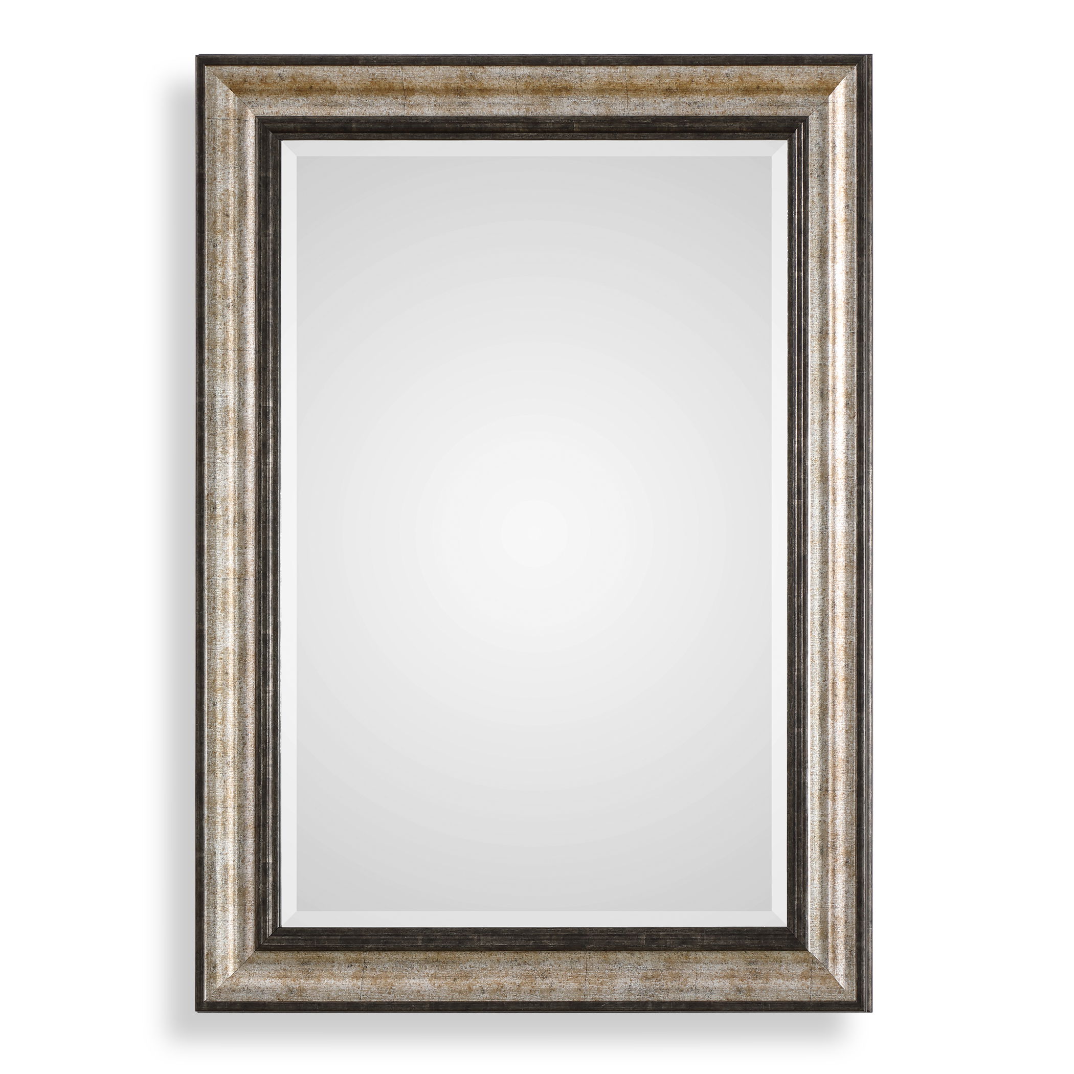 Shefford Antiqued Silver Mirror large image 