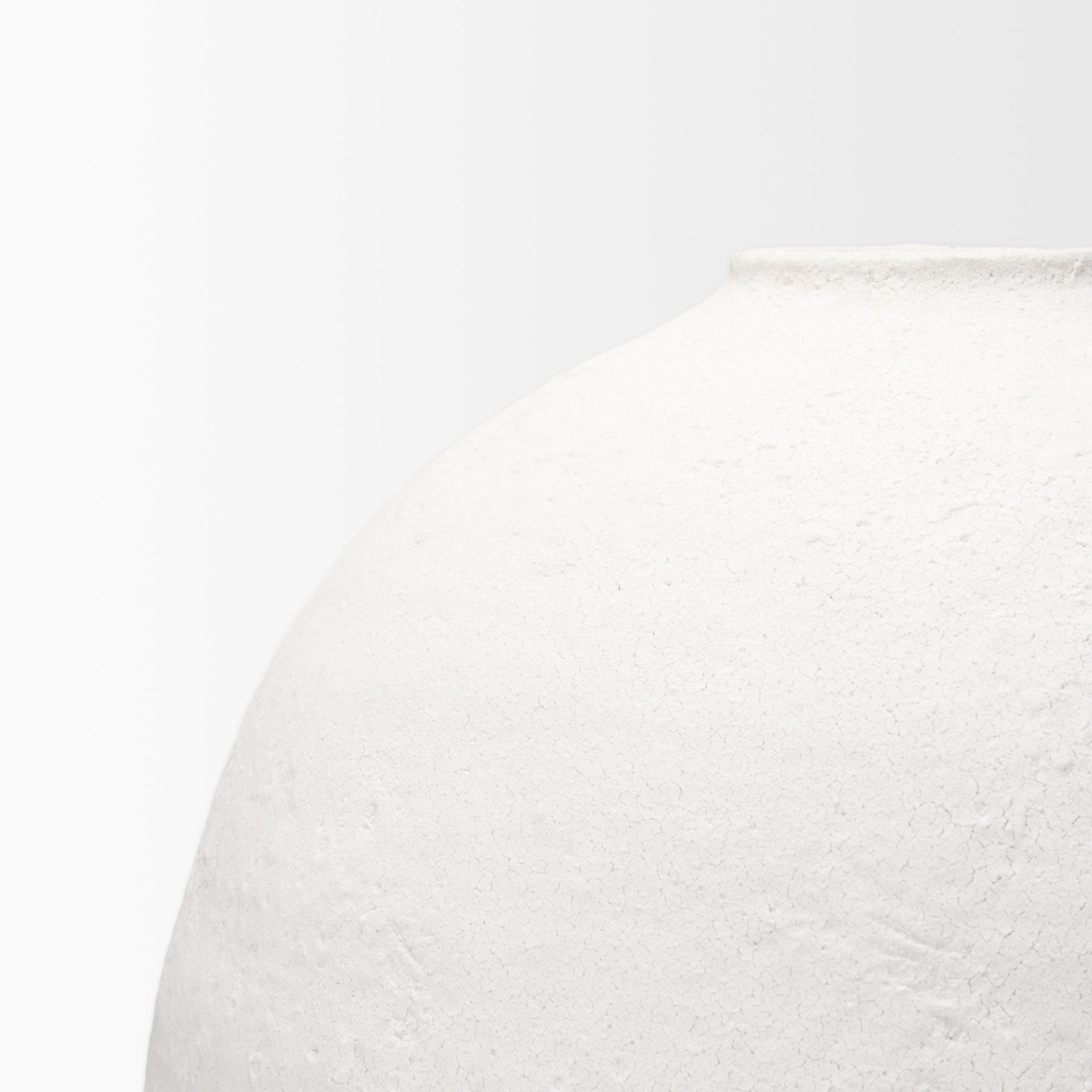 Karakum II Large White Textured Ceramic Vase large image 