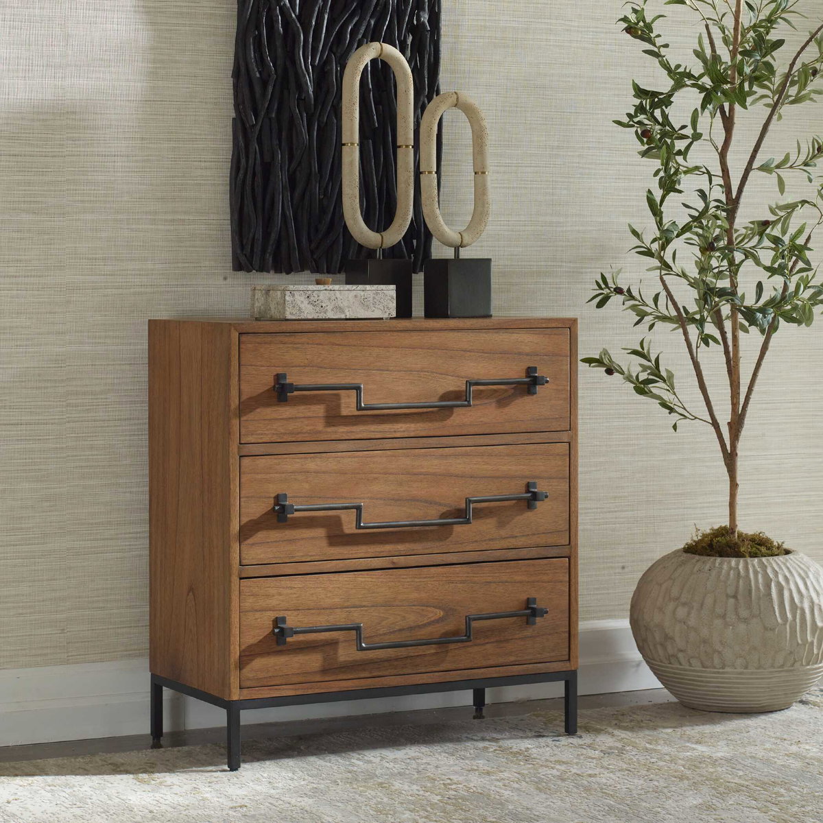 Jory Natural Wood Accent Chest, Cabinets & Chest by Uttermost, 30" width x 32.5" height x 15" depth View 4