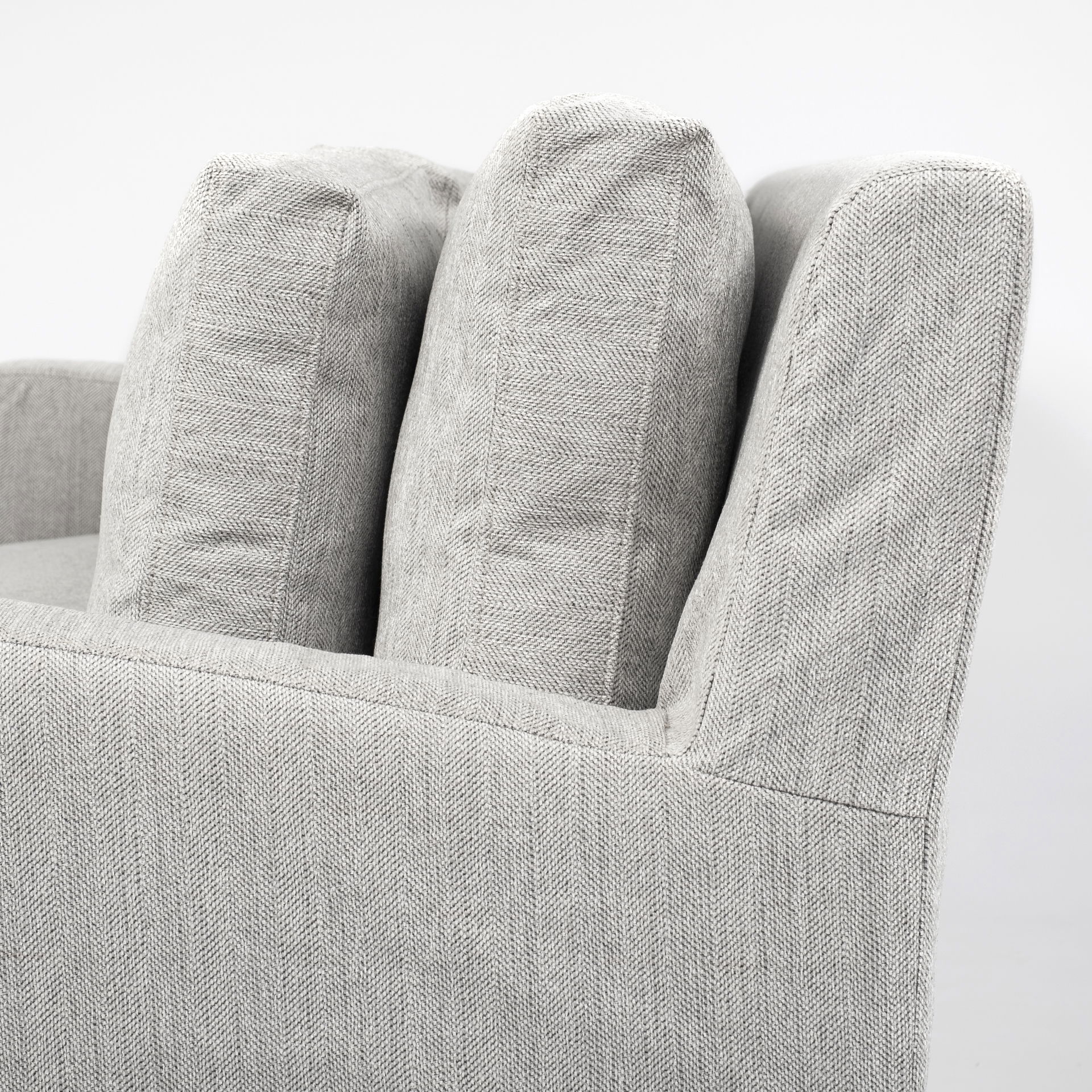 Denly II 92.5 X 38.25 X 34.5 Frost Gray Slipcover Three Seater Sofa large image 