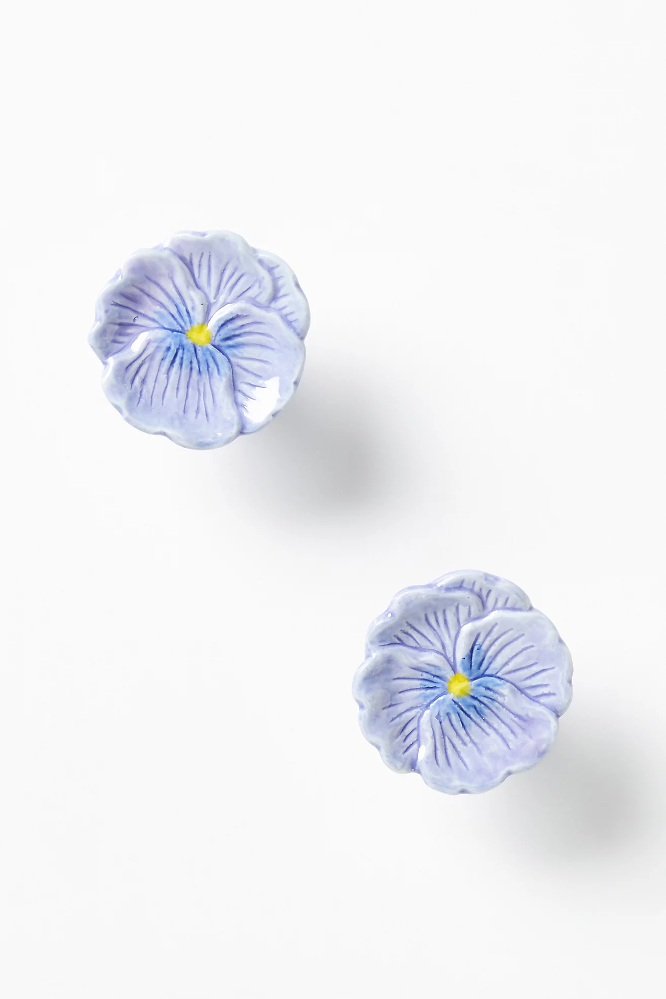 Online Designer Living Room Lyah Pansy Stoneware Knobs, Set of 2