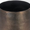 Quade Large Textured Gold Metal Planter, Vase by Mercana, 9" length x 9" width x 9" height thumbnail 8