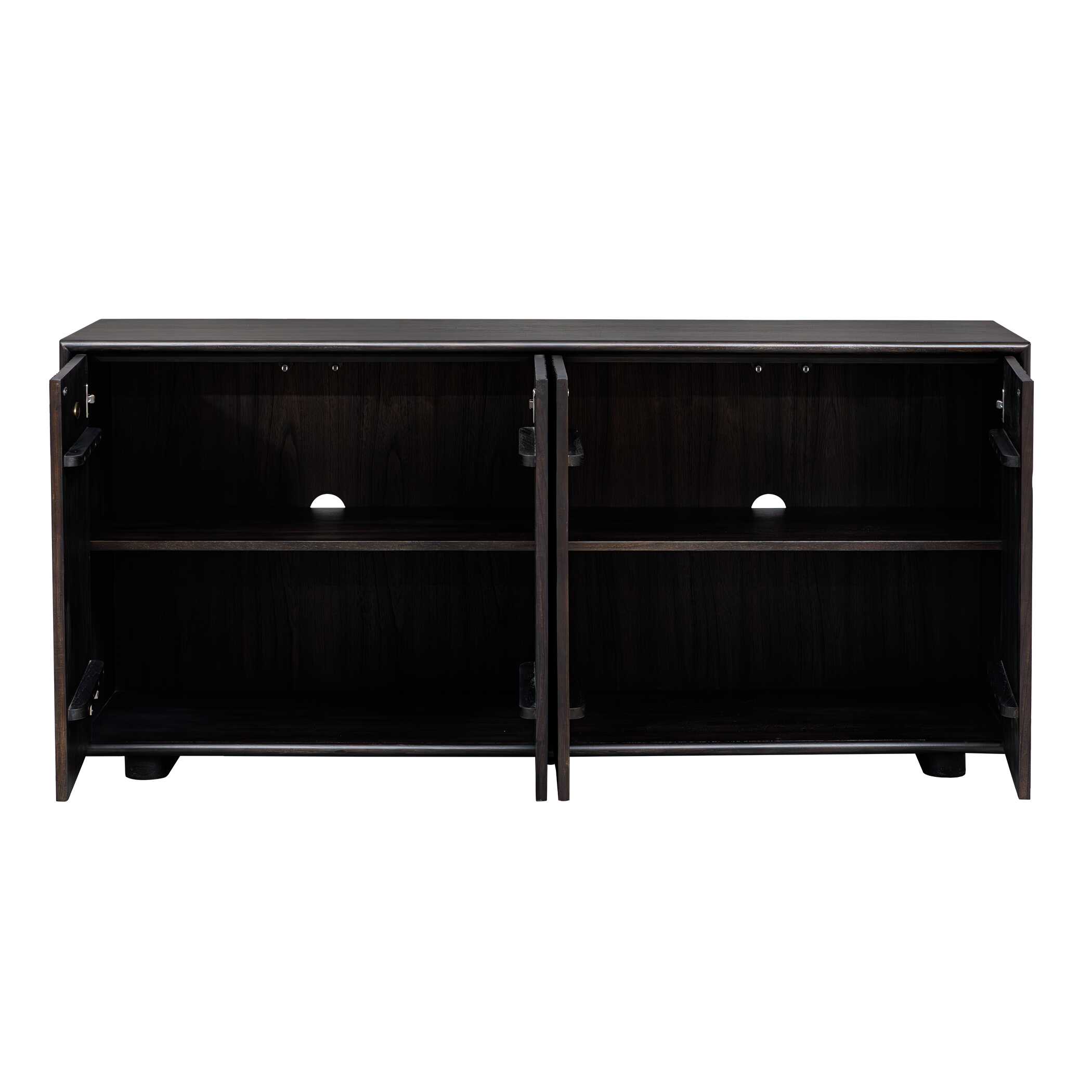 Stevenson Chiseled 4 Door Cabinet, Furniture by Uttermost, 74" width x 34" height x 18" depth View 6