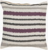 Ikat Stripe Accent Pillow, Decorative Pillow by Surya, 22" length x 22" width thumbnail