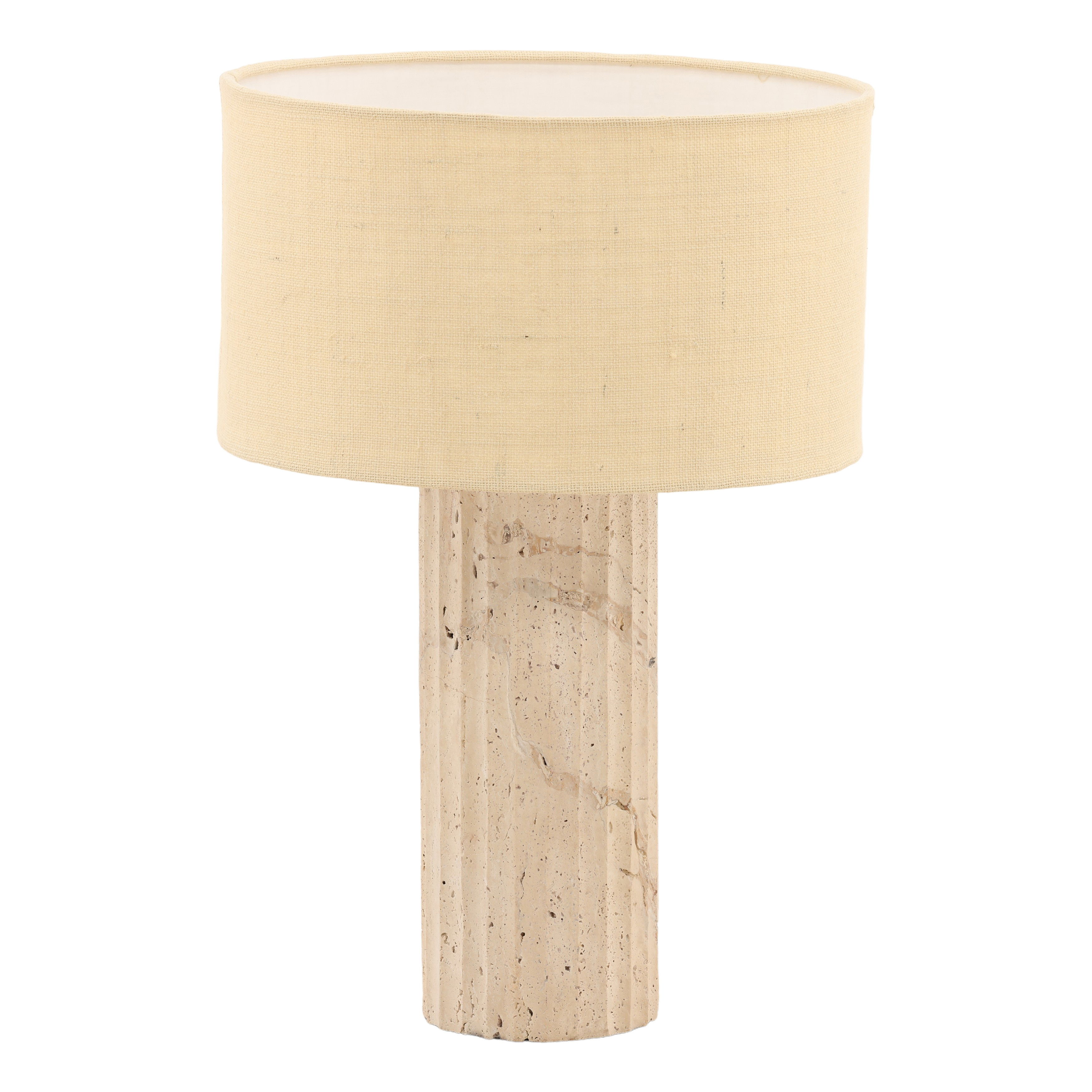 Leland Table Lamp Natural, by Dovetail, 16" width x 24" height x 16" diameter x 16" depth View 1