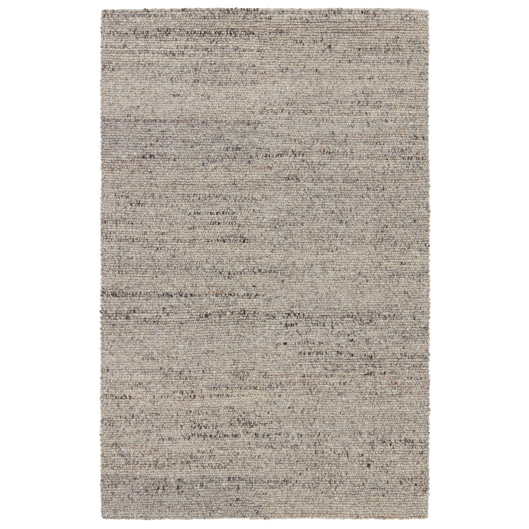 Jaipur Living Burch NVA02 Handmade Solid Cream and Dark Gray Area Rug (9'x12') large image 