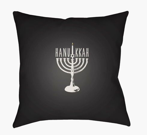 Hanukkah Menorah Accent Pillow