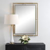 It's All Connected Rectangle Brass Mirror, by Uttermost, 30" width x 40" height x 1" depth thumbnail 2