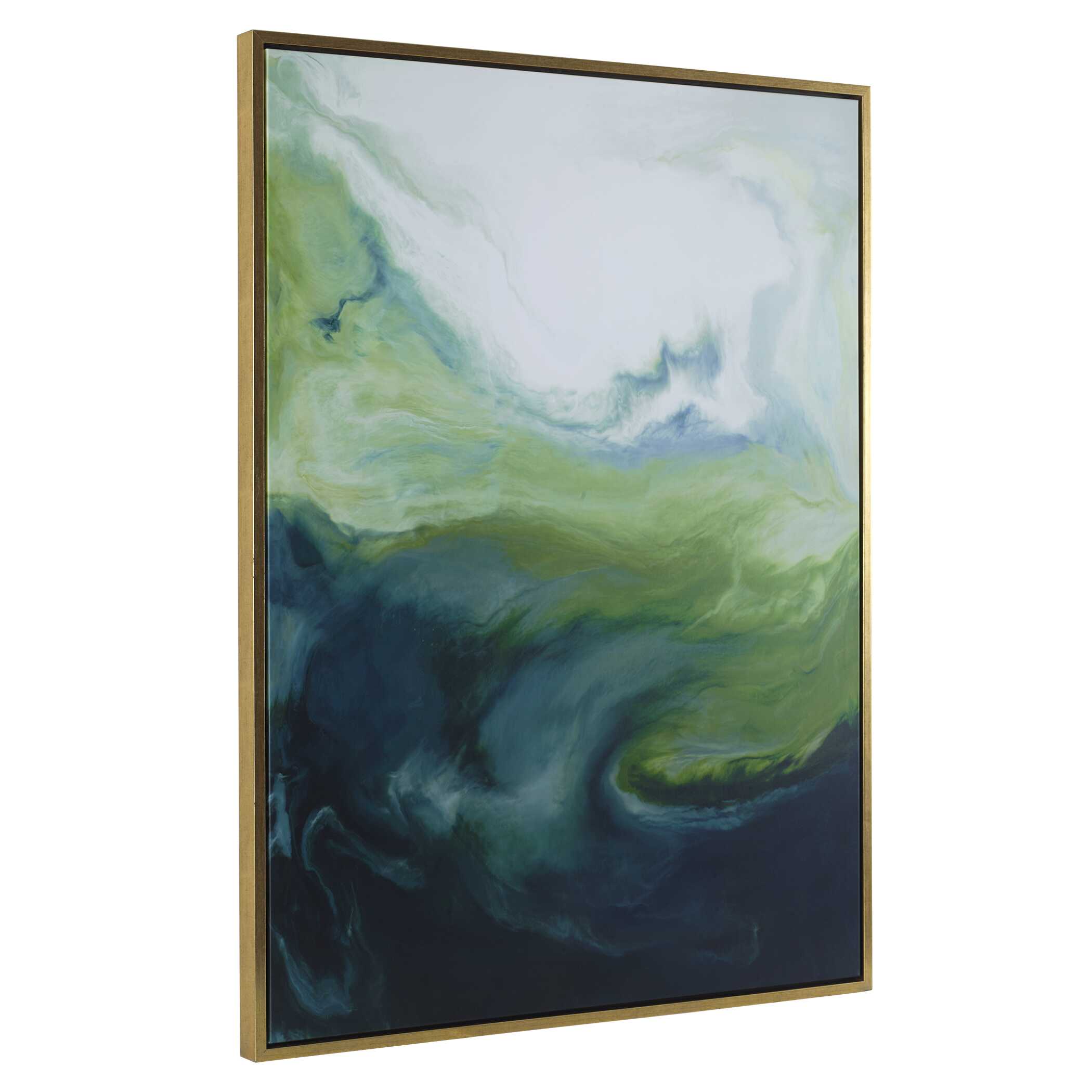 Serene Green Framed Abstract Art Serene Green Framed Abstract Art large image