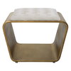 Hoop Small Gold Bench, Benche by Uttermost, 23.75" width x 19.25" height x 15.75" depth thumbnail 1
