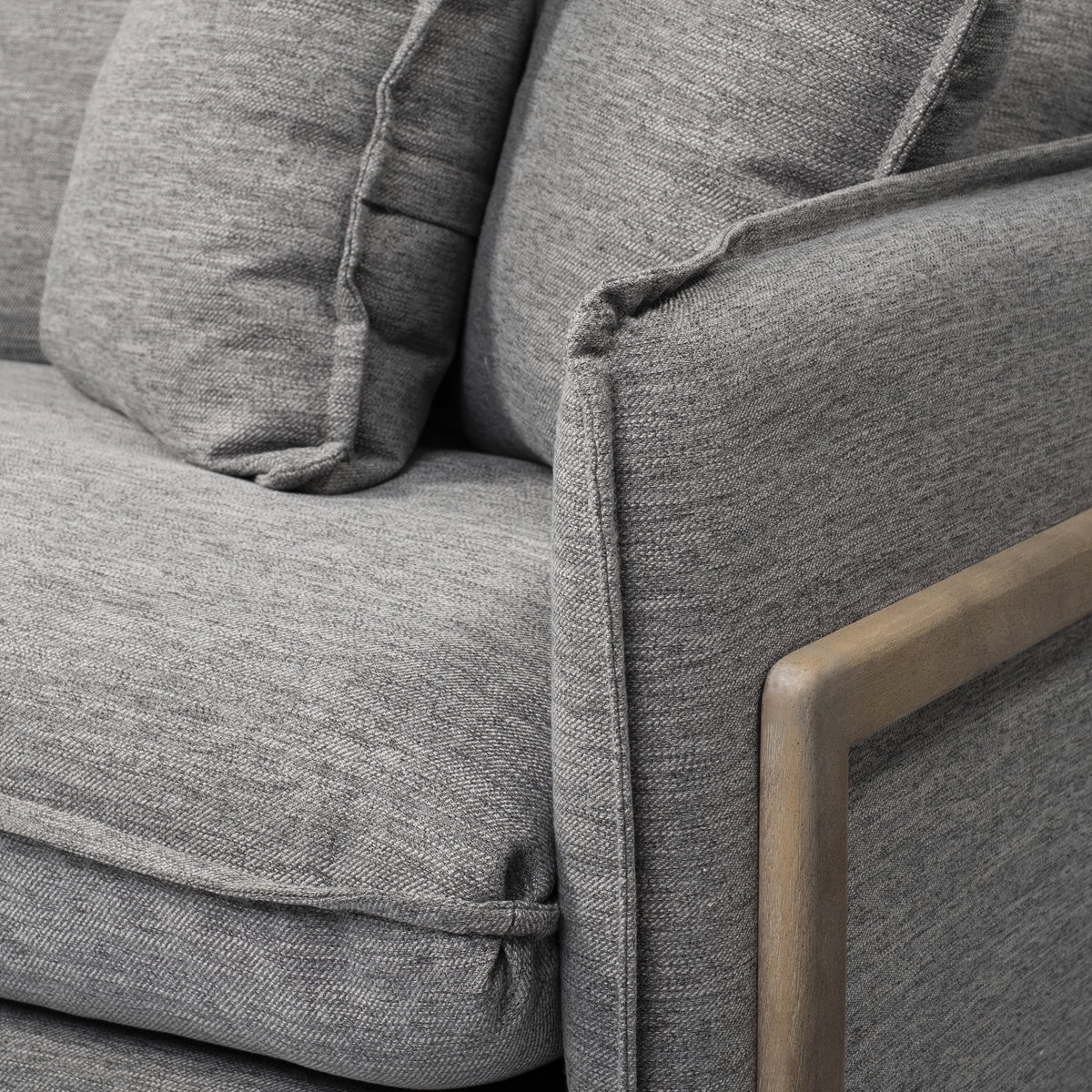 Roy I 84' Castlerock Gray Upholstered Three Seater Sofa, Sofas & Sectional by Mercana, 83.86" length x 40.94" width x 32.87" height View 7