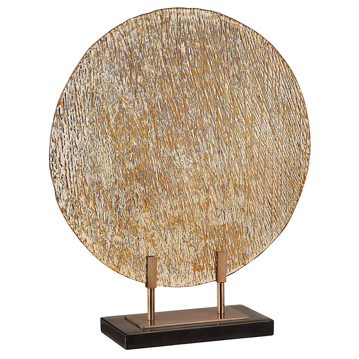 Layan Art Glass Charger, Plate by Uttermost, 17.5" width x 21" height x 5" depth View 3