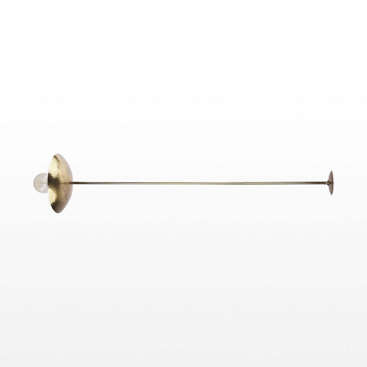 Garnet 13L x 13W Gold Hammered Metal Pendant Light, by Mercana, 14.5" length x 14.5" width x 3.25" height View 3