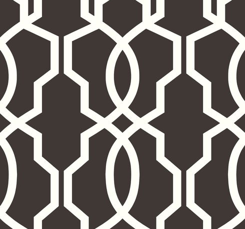 Hourglass Trellis White Wallpaper