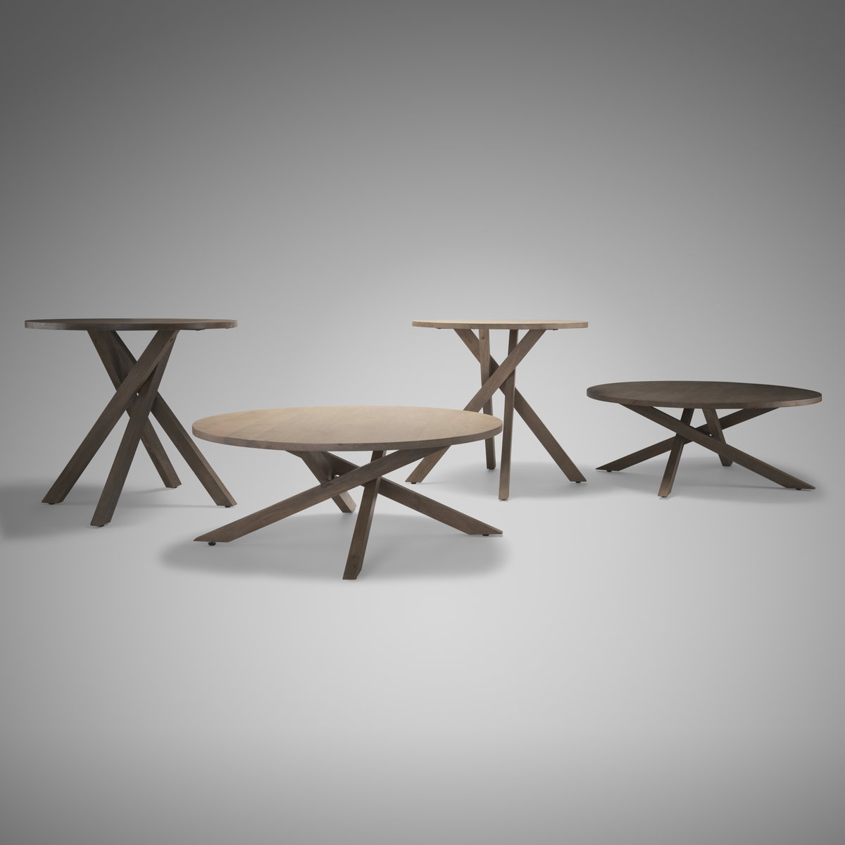 Solana Medium Brown Wood Foyer Table, Side & End Table by Mercana, 32" length x 32" width x 30" height View 4