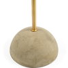 Denmark (55.1'H) Black/Gold Concrete Base Metal Shade Floor Lamp, by Mercana, 18.9" length x 10" width x 55.12" height thumbnail 4