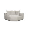 Warner Gray 3 Piece Sofa Set with Corner Piece, Sectional Sofa by Mercana, 140" length x 113" width x 32.68" height thumbnail 4